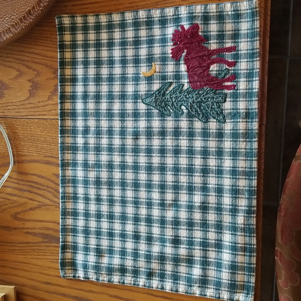 Moose Plaid Cloth Placemats